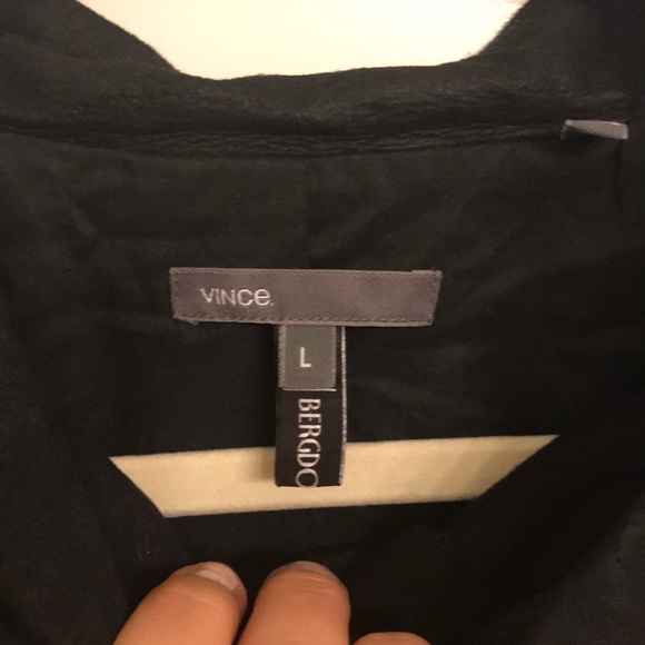 Vince Asymmetrical Leather Moto Jacket/Vest Sz: LG - Picture 2 of 7